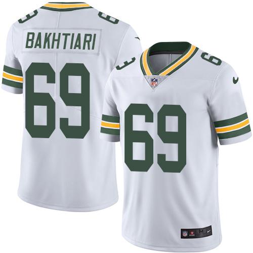 Green Bay Packers #69 David Bakhtiari White Men's Stitched Vapor Untouchable Limited Jersey Men's
