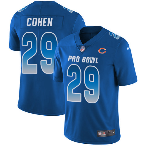 Bears #29 Tarik Cohen Royal Youth Stitched Limited NFC 2019 Pro Bowl Jersey