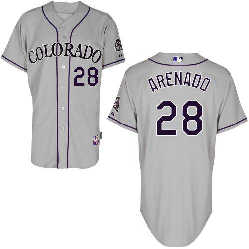 Colorado Rockies #28 Nolan Arenado Grey Cool Base Stitched Youth Jersey Youth