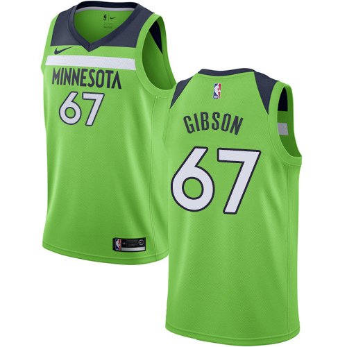 Minnesota Timberwolves #67 Taj Gibson Green Womens Swingman Statement Edition Jersey Womens