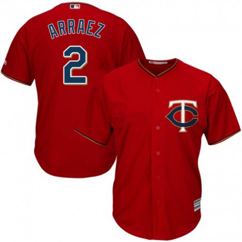 Minnesota Twins #2 Luis Arraez Red Cool Base Stitched Youth Jersey Youth