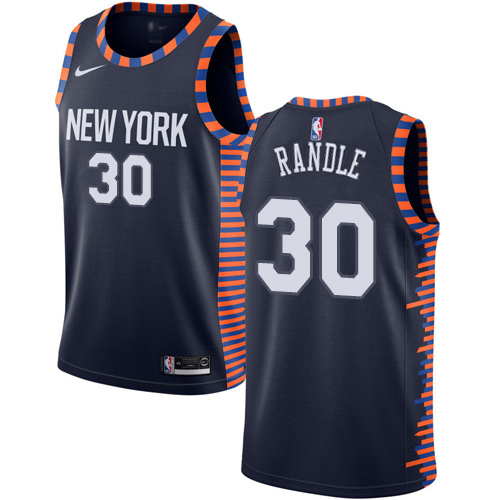 New York Knicks #30 Julius Randle Navy Swingman City Edition 2018/19 Jersey Mens