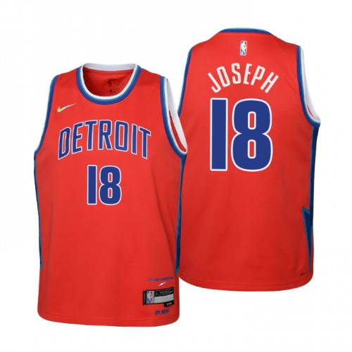 Detroit Detroit Pistons #18 Cory Joseph Youth Red 2021/22 Swingman Jersey - City Edition Youth