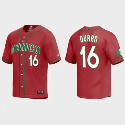 Jarren Duran Mexico Baseball 2023 World Baseball Classic Replica Jersey – Red