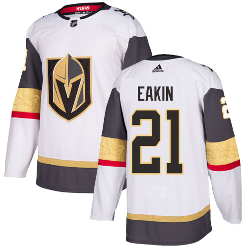 Adidas Golden Vegas Golden Knights #21 Cody Eakin White Road Authentic Stitched Jersey Men's