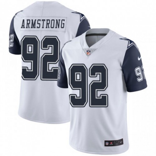 Dallas Cowboys #92 Dorance Armstrong White Men's Stitched Limited Rush Jersey Men's
