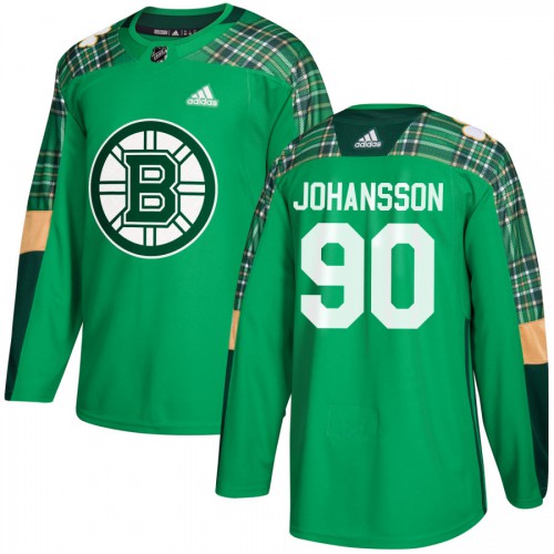 Adidas Boston Bruins #90 Marcus Johansson adidas Green St. Patrick's Day Authentic Practice Stitched Jersey Men's