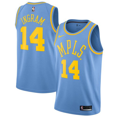 Los Angeles Lakers #14 Brandon Ingram Royal Blue Swingman Hardwood Classics Jersey Mens