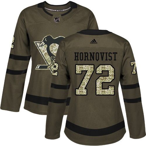 Adidas Pittsburgh Penguins #72 Patric Hornqvist Green Salute to Service Women's Stitched Jersey Womens