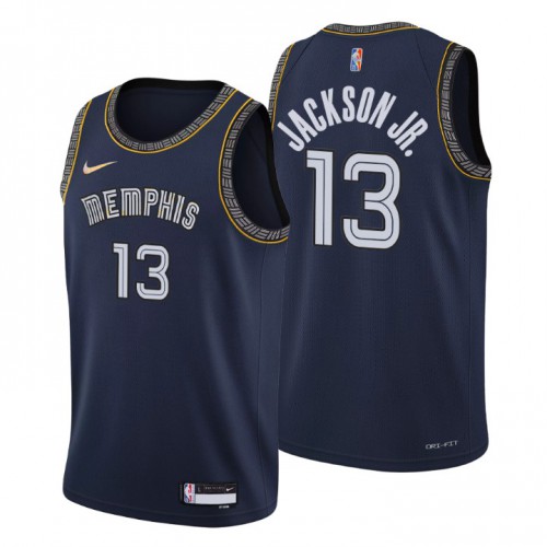 Memphis Memphis Grizzlies #13 Jaren Jackson Jr. Mens Navy 2021/22 Swingman Jersey - City Edition Mens