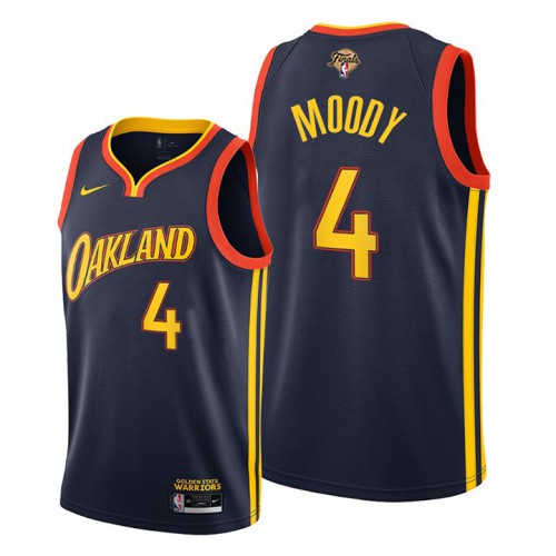 Golden State Warriors #4 Moses Moody Navy Swingman Youth 2022 Finals City Edition Jersey Youth