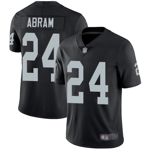 Raiders #24 Johnathan Abram Black Team Color Youth Stitched Vapor Untouchable Limited Jersey
