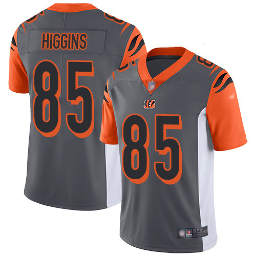 Bengals #85 Tee Higgins Silver Men's Stitched Limited Inverted Legend Jersey