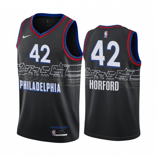 Philadelphia 76ers #42 Al Horford Black Womens Swingman 2020-21 City Edition Jersey Womens