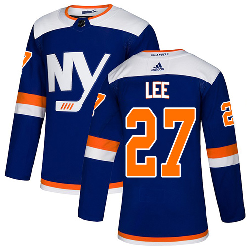 Adidas New York Islanders #27 Anders Lee Blue Alternate Authentic Stitched Youth Jersey Youth