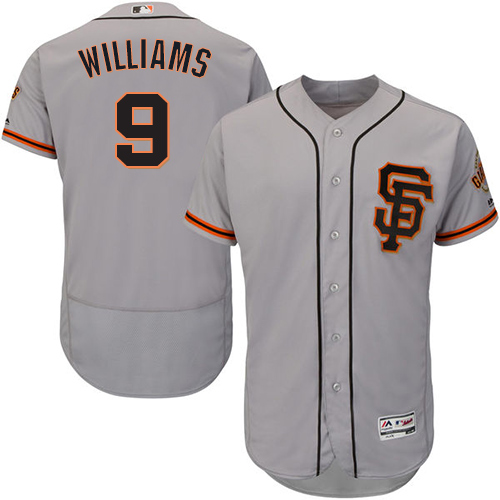 San Francisco Giants #9 Matt Williams Grey Flexbase Authentic Collection Road 2 Stitched Jersey Men's