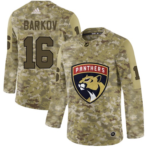Adidas Florida Panthers #16 Aleksander Barkov Camo Authentic Stitched Jersey Men's