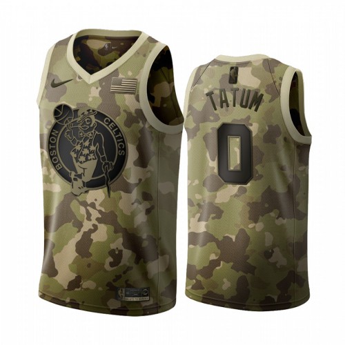 Boston Celtics #0 Jayson Tatum 2019 Salute to Service Desert Camo Jersey Mens
