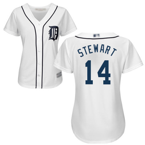 Detroit Tigers #14 Christin Stewart White Home Women's Stitched Jersey Womens