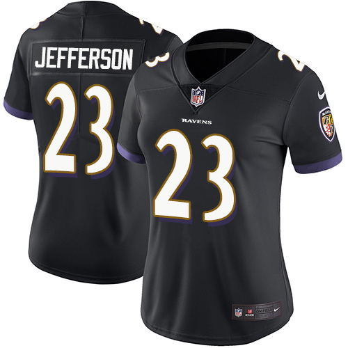 Baltimore Ravens #23 Tony Jefferson Black Alternate Women's Stitched Vapor Untouchable Limited Jersey Womens
