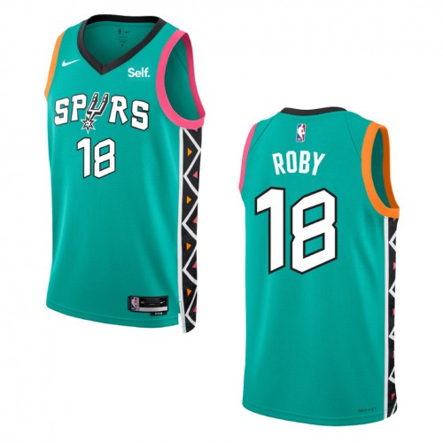San Antonio San Antonio Spurs #18 Isaiah Roby Unisex Green 2022-23 Swingman Jersey - City Edition Mens