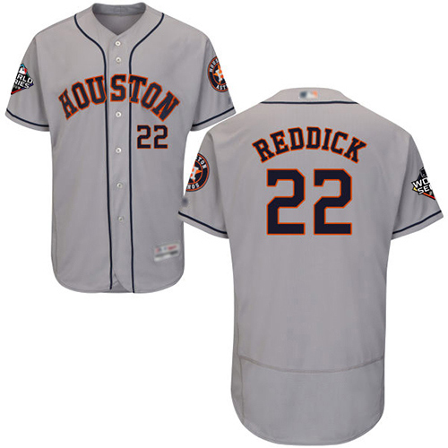Houston Astros #22 Josh Reddick Grey Flexbase Authentic Collection 2019 World Series Bound Stitched Jersey Men's