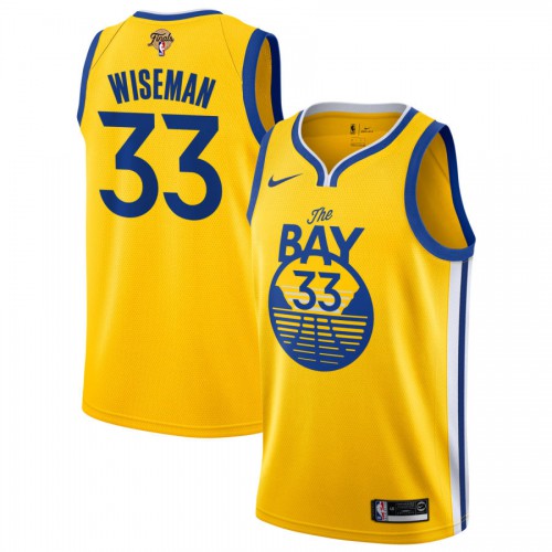 Golden State Warriors #33 James Wiseman 2022 Finals Mens Yellow The Bay City Edition Jersey Mens
