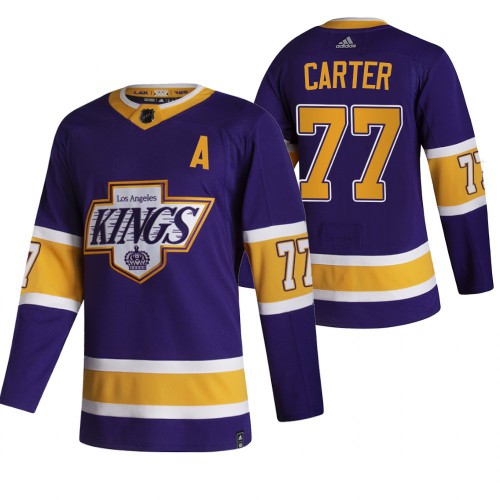 Los Angeles Los Angeles Kings #77 Jeff Carter Black Men's Adidas 2020-21 Reverse Retro Alternate Jersey Men's