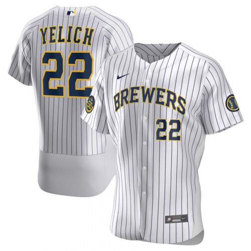 Milwaukee Milwaukee Brewers Christian Yelich Men's White Home 2020 Authentic Player Jersey Men's