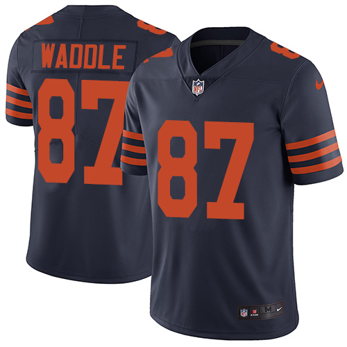 Chicago Bears #87 Tom Waddle Navy Blue Alternate Men's Stitched Vapor Untouchable Limited Jersey Men's