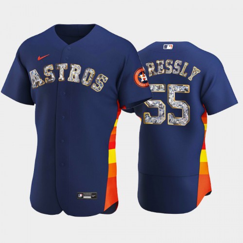 Houston Houston Astros #55 Ryan Pressly Men's Diamond Edition Jersey - Navy Men's