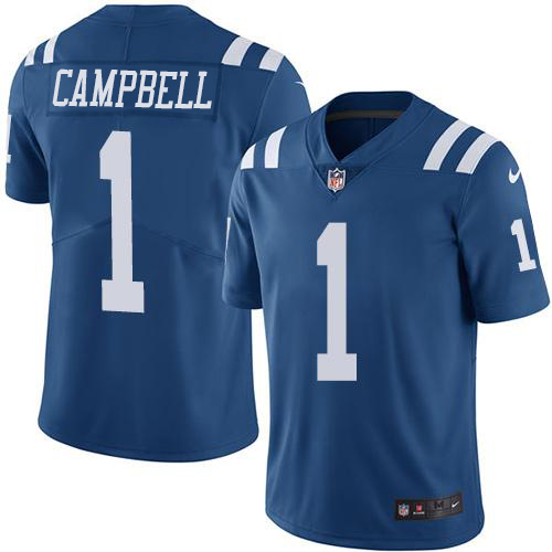 Colts #1 Parris Campbell Royal Blue Men's Stitched Limited Rush Jersey