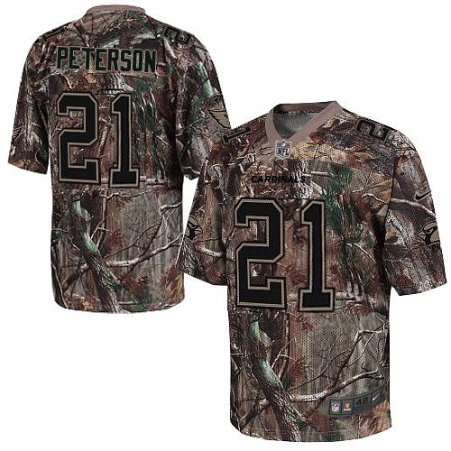 Cardinals #21 Patrick Peterson Camo Men's Stitched Realtree Elite Jersey