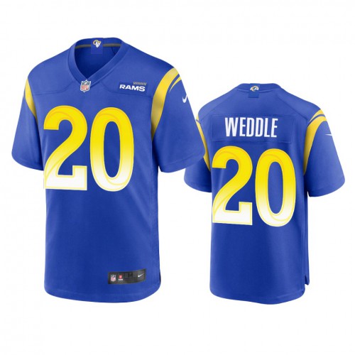Los Angeles Los Angeles Rams #20 Eric Weddle Men's Game Jersey - Royal Men's