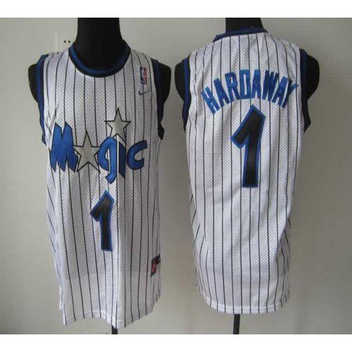 Orlando Magic #1 Penny Hardaway White Throwback Stitched Jersey Mens