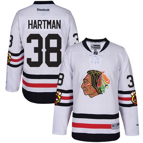Chicago Blackhawks #38 Ryan Hartman White 2017 Winter Classic Stitched Youth Jersey Youth