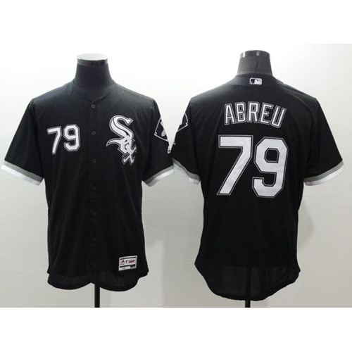 Chicago White Sox #79 Jose Abreu Black Flexbase Authentic Collection Stitched Jersey Men's