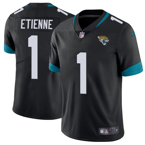 Jaguars #1 Travis Etienne Black Team Color Men's Stitched Vapor Untouchable Limited Jersey