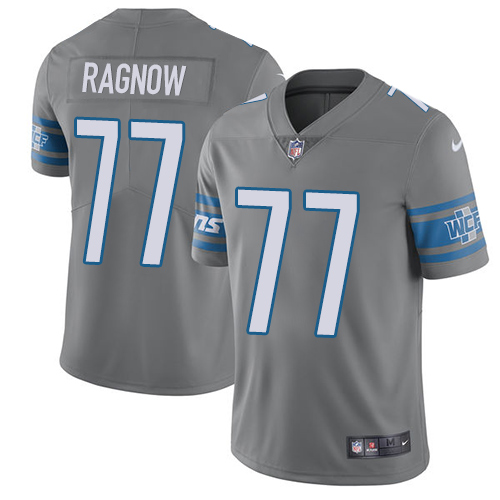 Detroit Lions #77 Frank Ragnow Gray Youth Stitched Limited Rush Jersey Youth