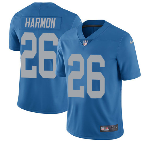 Detroit Lions #26 Duron Harmon Blue Throwback Men's Stitched Vapor Untouchable Limited Jersey Men's