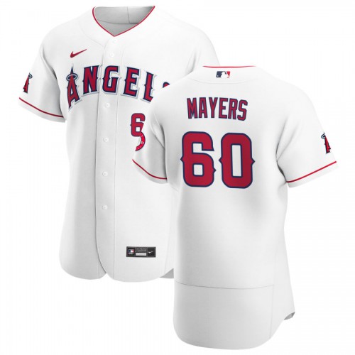 Los Angeles Los Angeles Angels #60 Mike Mayers Men's White Home 2020 Authentic Player Jersey Men's