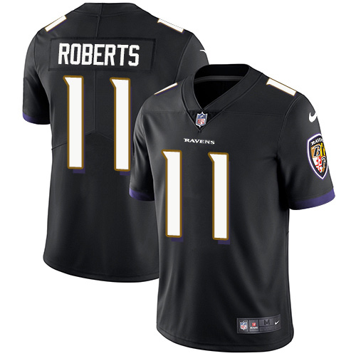 Baltimore Ravens #11 Seth Roberts Black Alternate Men's Stitched Vapor Untouchable Limited Jersey Men's