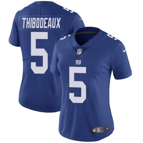 Giants #5 Kayvon Thibodeaux Royal Blue Team Color Women's Stitched Vapor Untouchable Limited Jersey