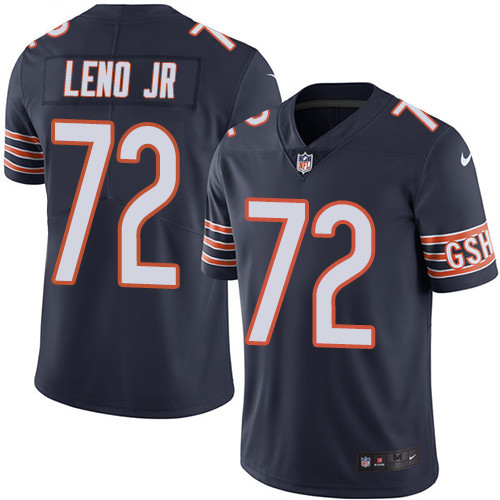 Chicago Bears #72 Charles Leno Jr Navy Blue Team Color Men's Stitched Vapor Untouchable Limited Jersey Men's