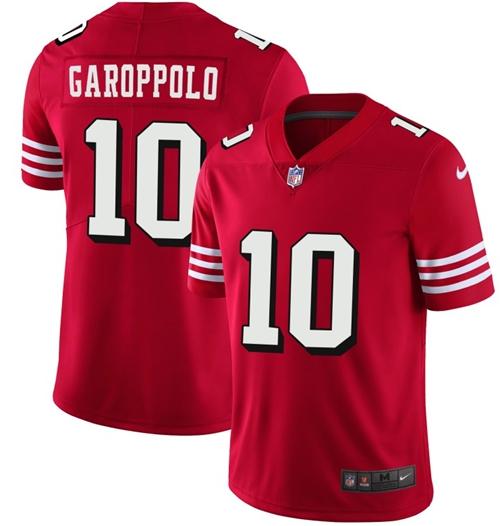 49ers #10 Jimmy Garoppolo Red Team Color Youth Stitched Vapor Untouchable Limited II Jersey
