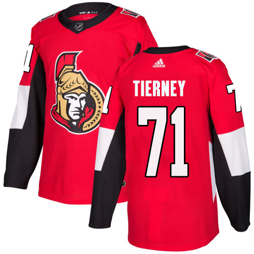 Adidas Ottawa Senators #71 Chris Tierney Red Home Authentic Stitched Jersey Men's