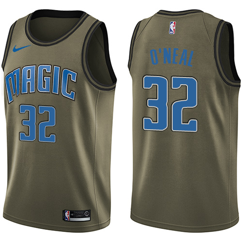 Orlando Magic #32 Shaquille ONeal Green Salute to Service Youth Swingman Jersey Youth
