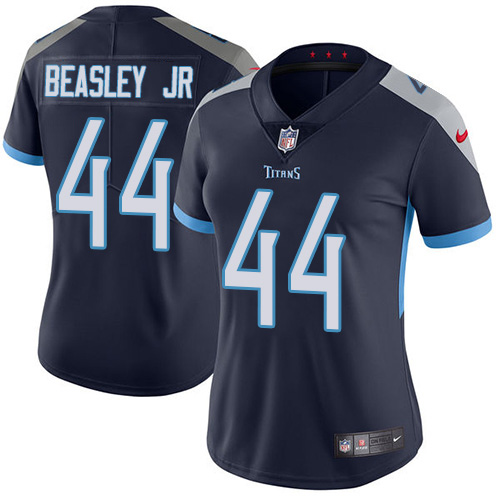 Tennessee Titans #44 Vic Beasley Jr Navy Blue Team Color Women's Stitched Vapor Untouchable Limited Jersey Womens