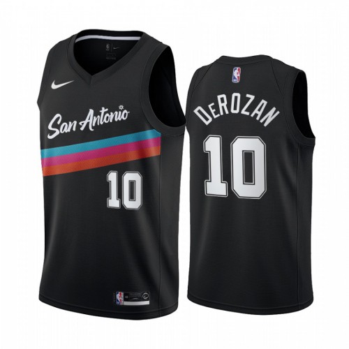 San Antonio Spurs #10 DeMar DeRozan Black Youth Swingman 2020-21 City Edition Jersey Youth
