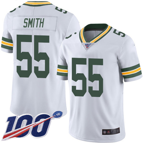 Green Bay Packers #55 Za'Darius Smith White Men's Stitched 100th Season Vapor Limited Jersey Men's